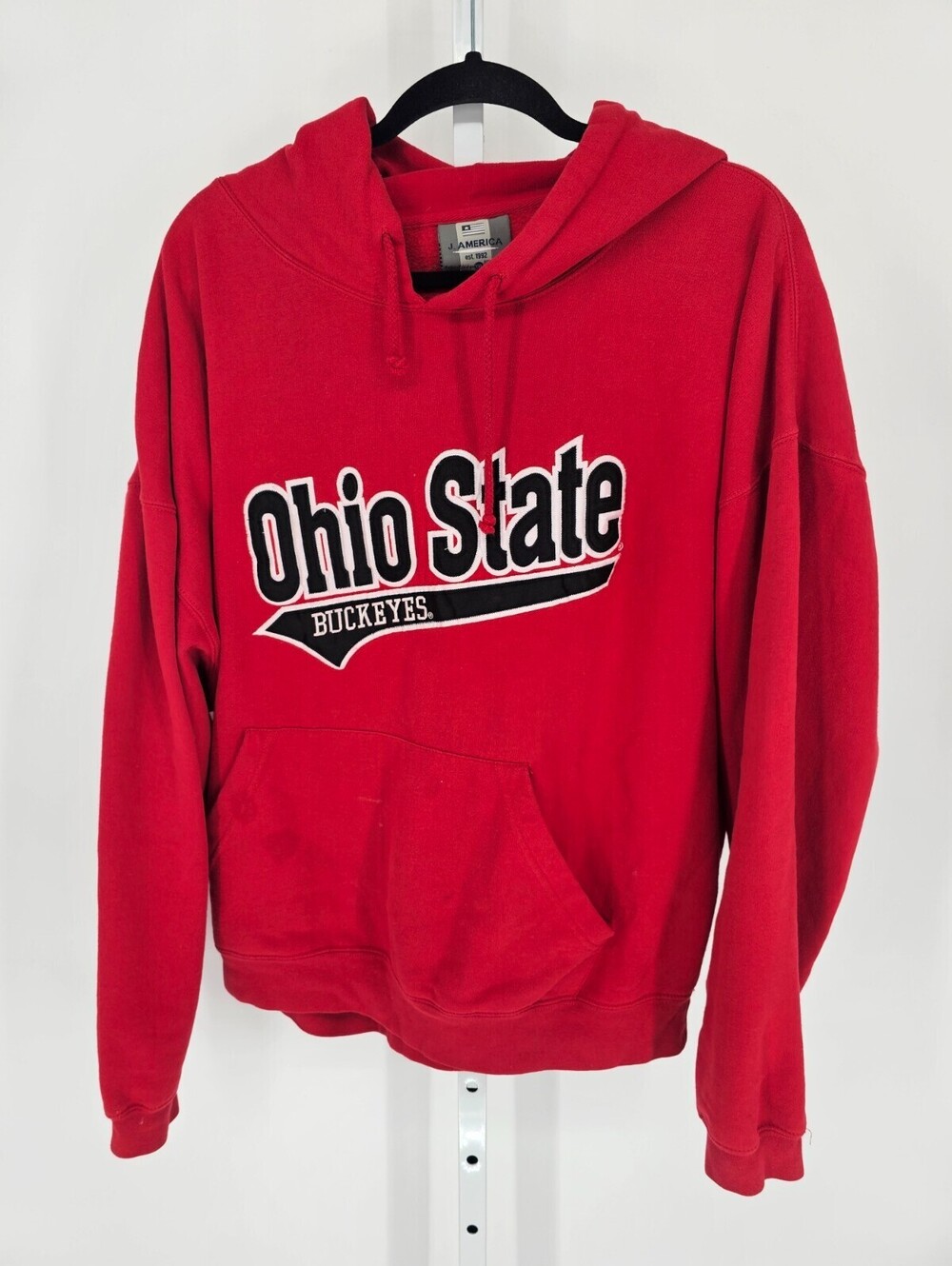 Ohio State Buckeyes Mens Sz XXL Pullover Hoodie Sweatshirt Red Black